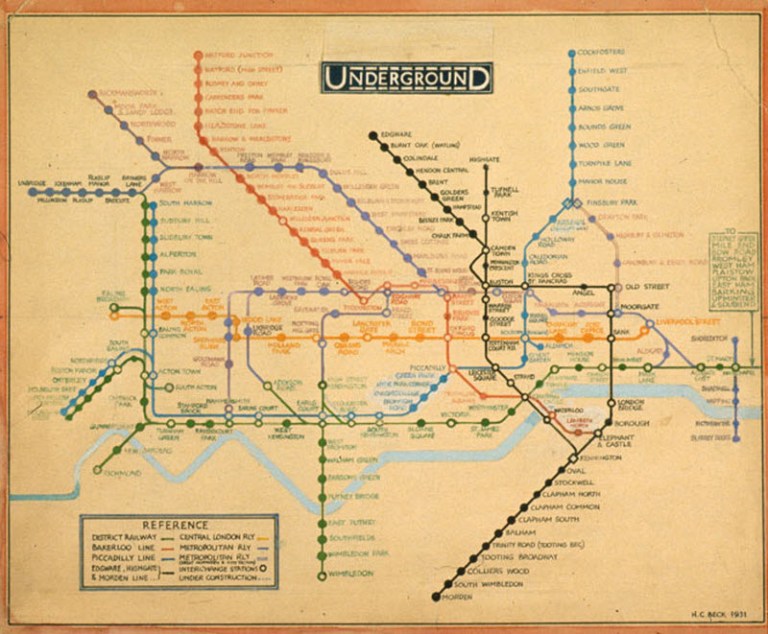 London Underground - Beck's Original Drawing