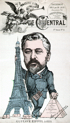 Caricature of Eiffel, published in 1887 at the time of "The Artist's Protest".