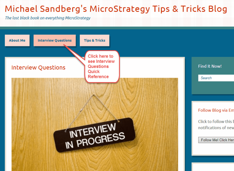 Interview Questions Quick Reference