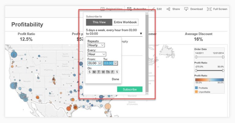 Tableau Subscriptions