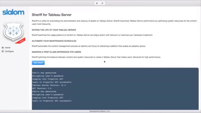 Sheriff for Tableau Server