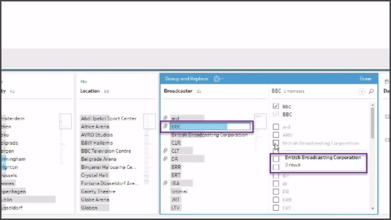 Group and Replace Common Characters Complete Full Name