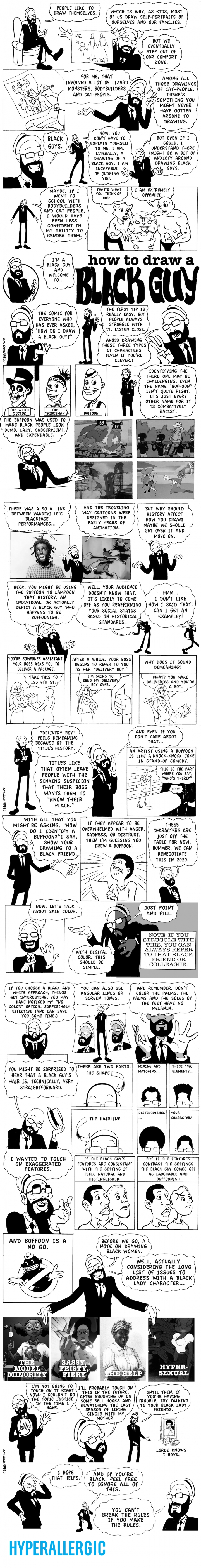 How to draw a black guy