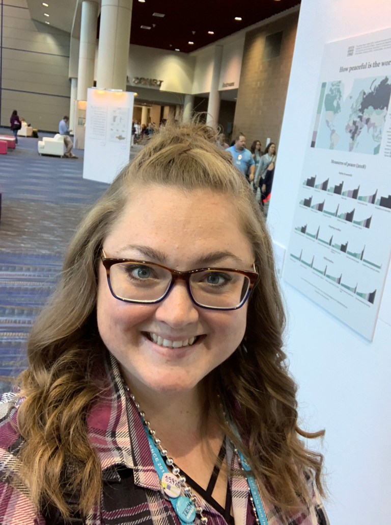 Claire at TC18 Viz Gallery