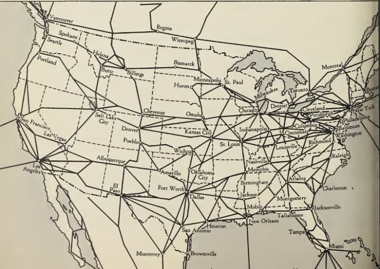 Commercial Air Routes US